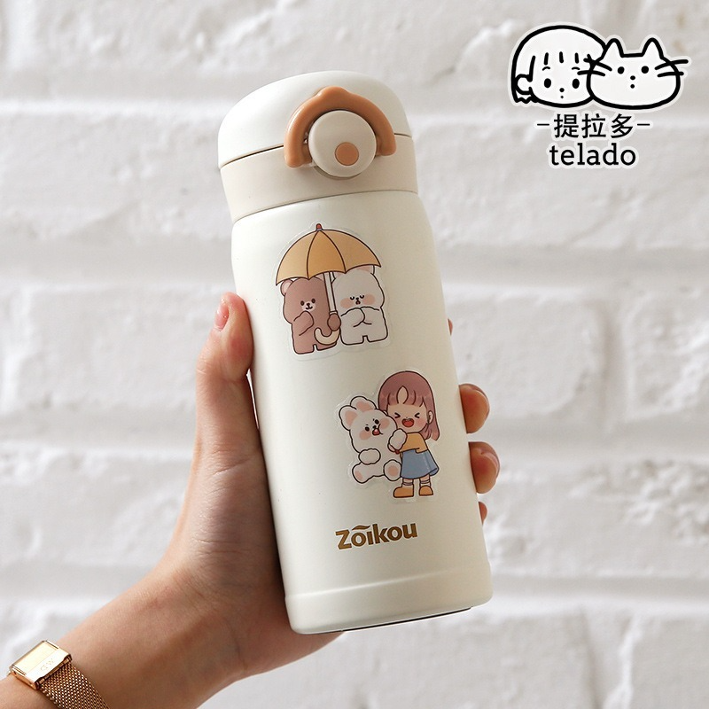 Set 40 miếng dán PET hình hoạt hình trang trí nhật ký dễ thương