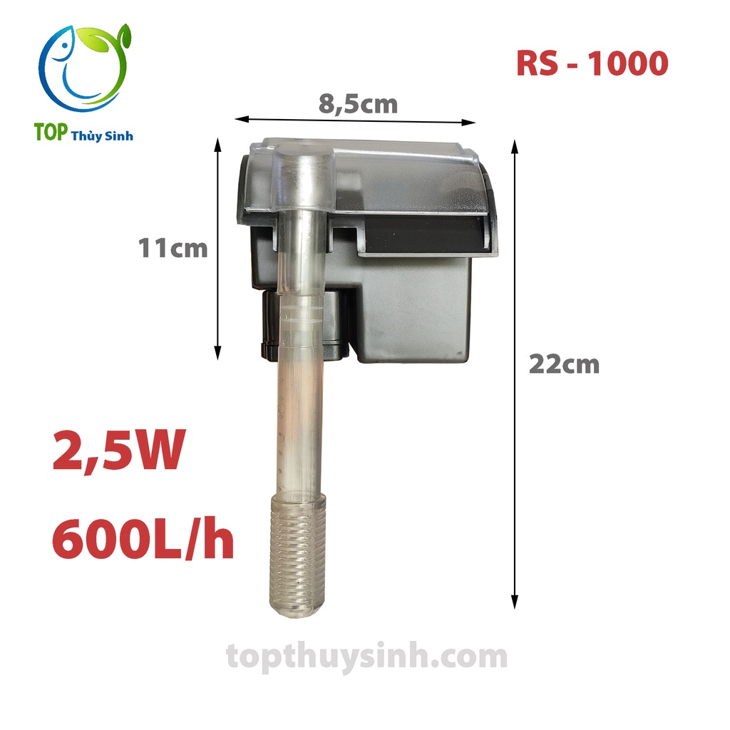 Máy lọc thác cho bể cá cảnh thủy sinh RS Electrical | RS-1000 | RS-5000 | RS-6000
