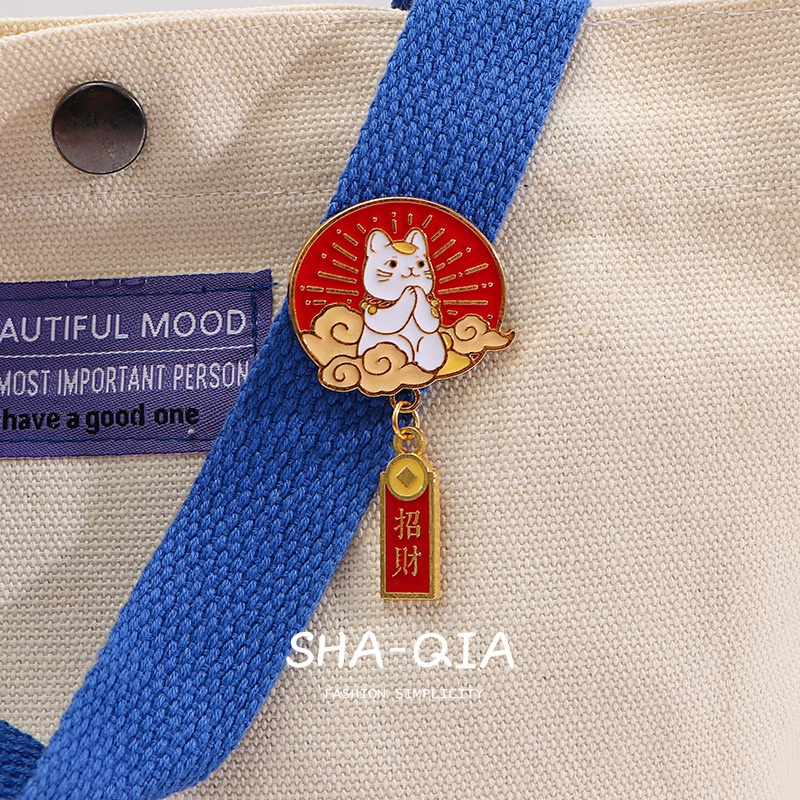 WOLALA Ghim Cài Áo Bằng Hợp Kim Đơn Giản Phong Cách Trung Hoa Mới