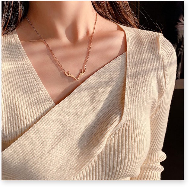 Dây chuyền titan gạc nai TT4858 - CAM KẾT KHÔNG BAY MÀU - BẢO HÀNH 12 THÁNG