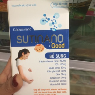 Calxi cho bà bầu SUTINANO hộp 1 lọ 30 viên
