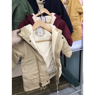 áo parka lót lông siêu ấm cho bé