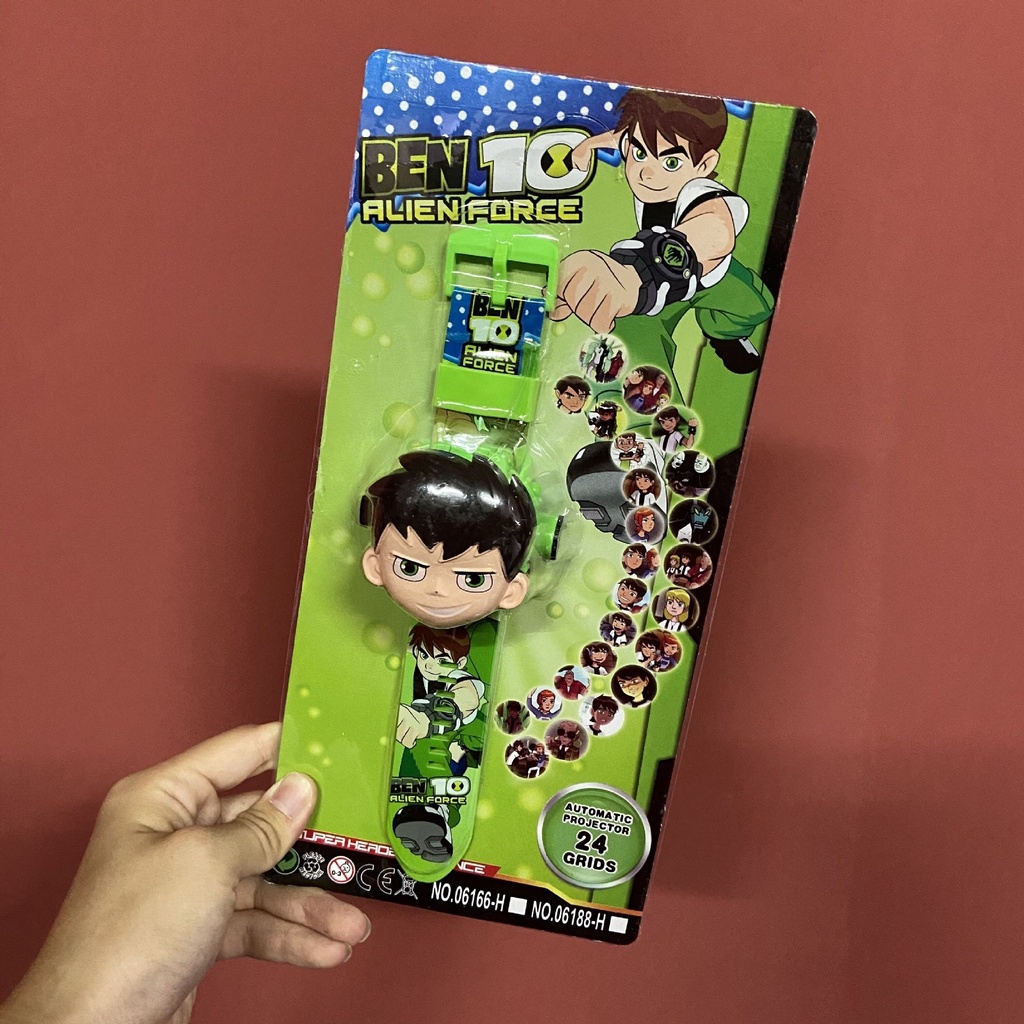 Đồng hồ chiếu hình 3D BENZ SIÊU NHÂN CÔNG CHÚA AVENGERS điện tử đeo tay đủ hình nhân vật hoạt hình thú vị cho bé trai và