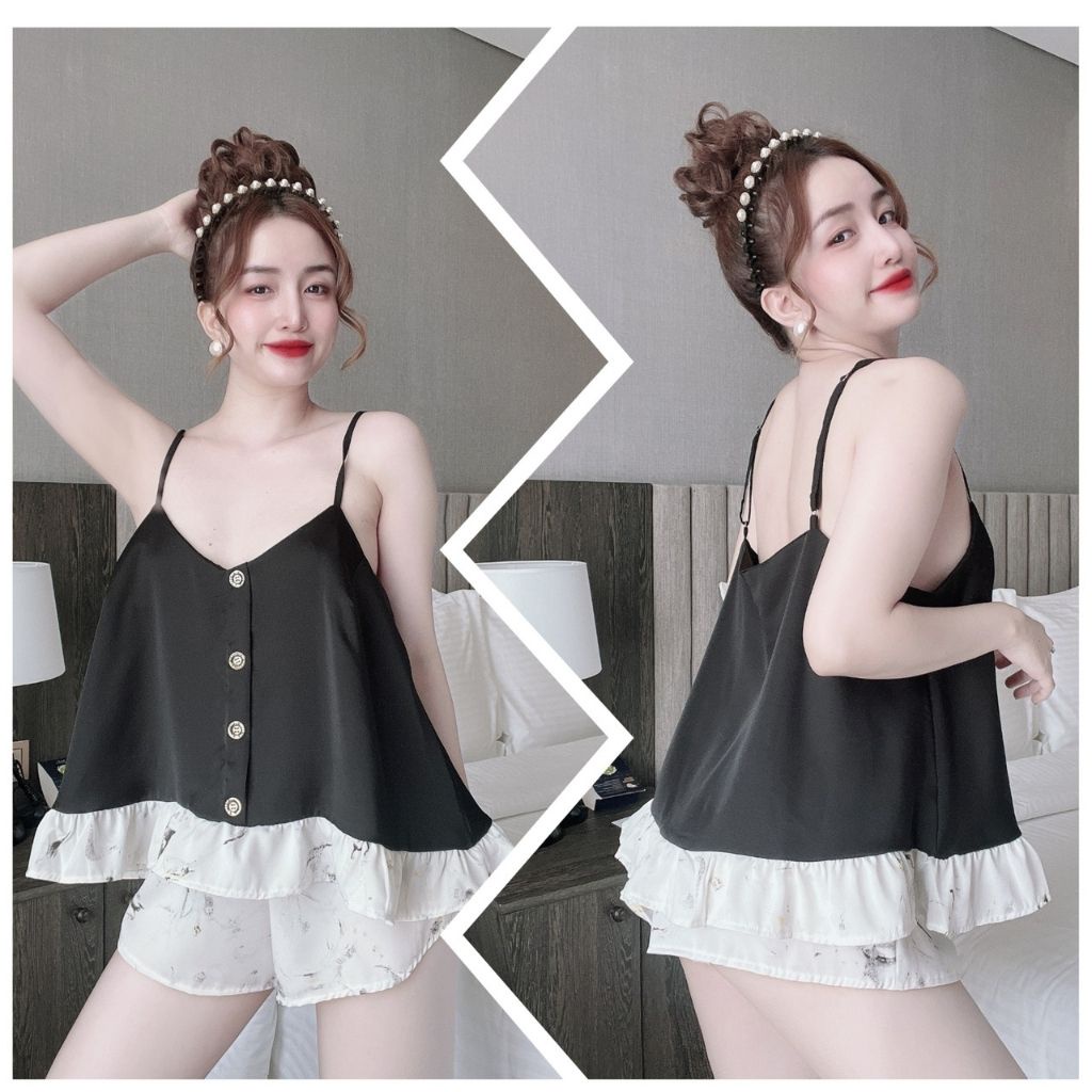 Đồ Ngủ Nữ BIGSIZE Đồ Ngủ Sexy lụa Satin cao cấp mềm mại xinh xắn &lt; 70KG