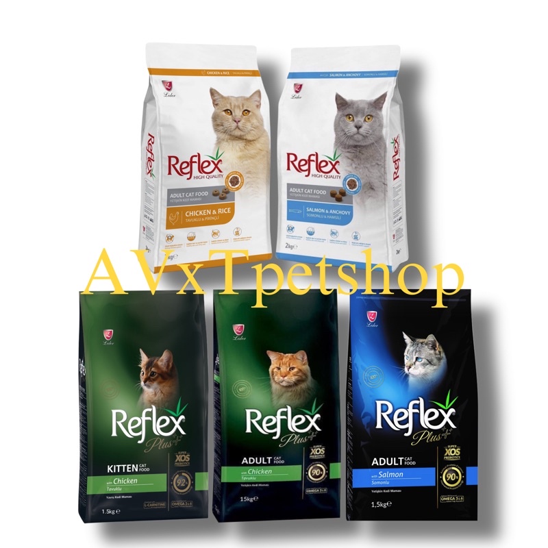 Hạt Reflex, Reflex Plus cho mèo con, mèo lớn gói 1,5kg, 2kg xuất xứ Thỗ Nhĩ Kỳ