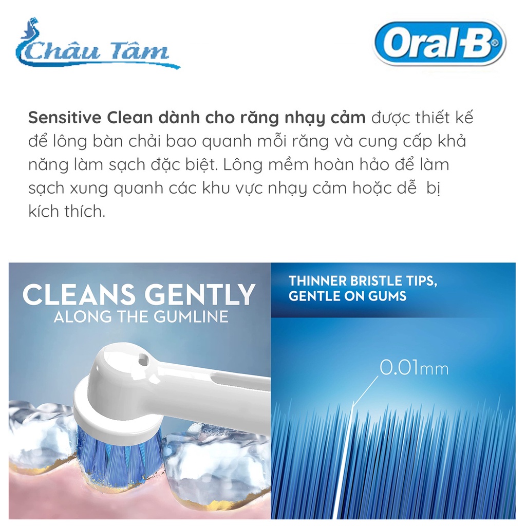 Đầu bàn chải điện Oral-B Sensitive Clean 01 ĐẦU ( MADE IN GERMANY)