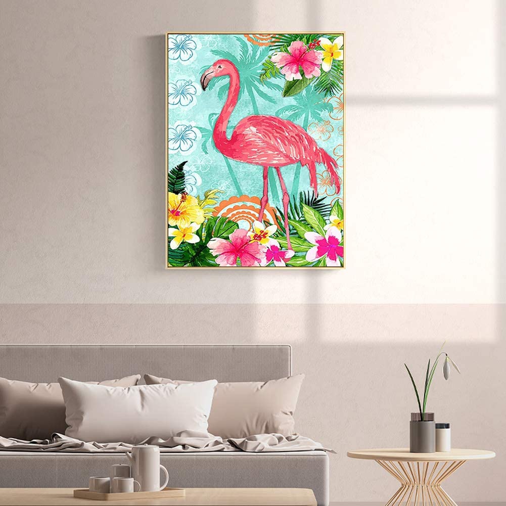 Bộ Tranh Đính Đá 5D Tự Làm Toàn Diện Hình Chim Hồng Hạc Cho Người Lớn