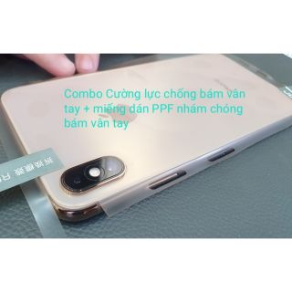 (Combo Siêu Hot chống bám vân tay) Cường lực chống bám vân tay và miếng dán PPF nhám chống bám vân tay