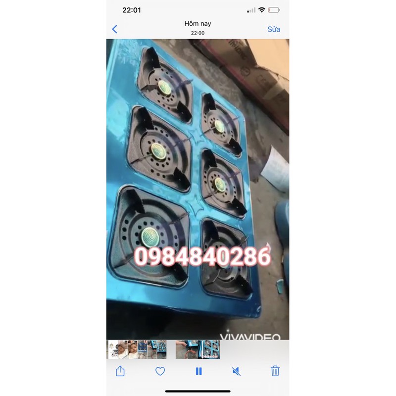 Bếp gas 6 lò - Bếp ga nấu mỳ cay cơm niêu 6 họng