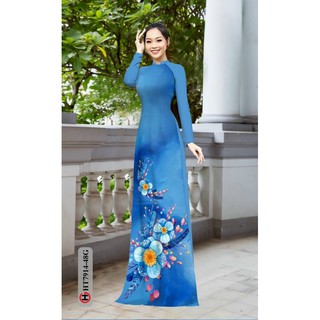 vải áo dài in hoa 3D