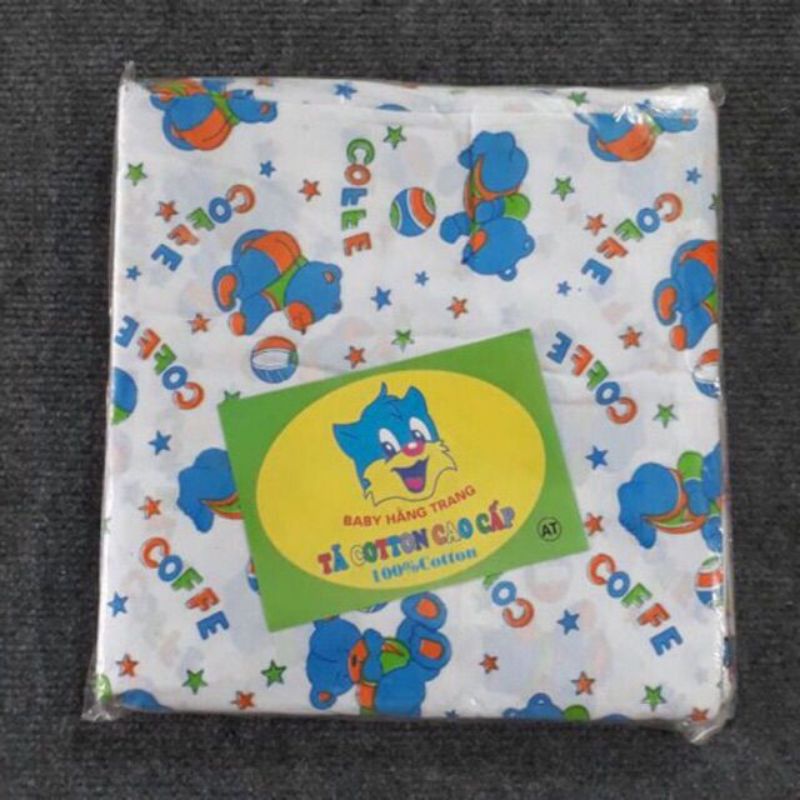 Bộ 10 Chiếc Tã Vuông Sơ Sinh Hình Gấu 70×70cm