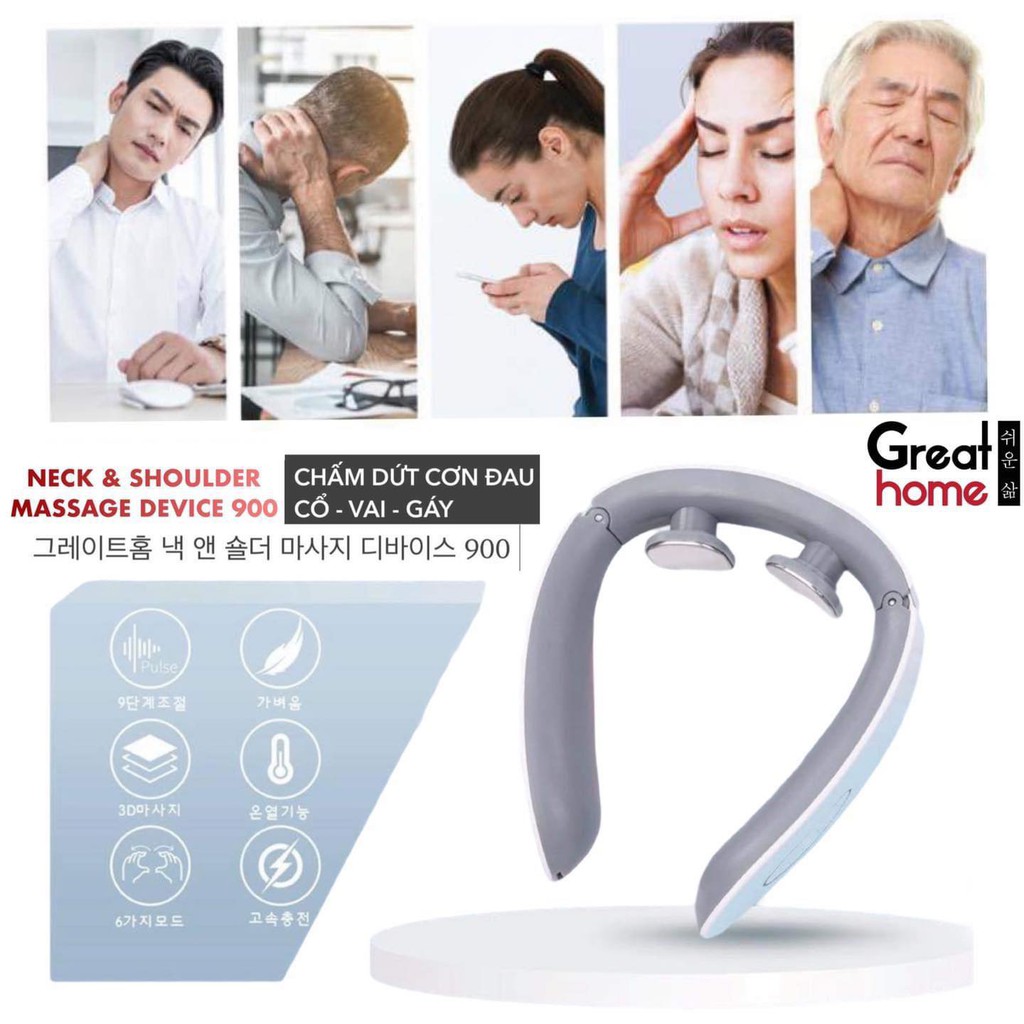 MÁY MASSAGE CỔ VAI GÁY THÔNG MINH GREATHOME DEVICE 900