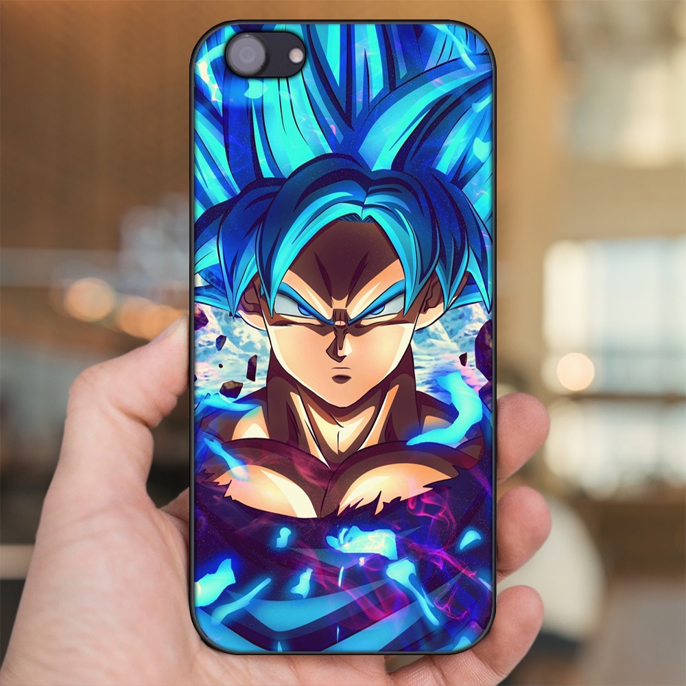 Ốp lưng Oppo F7 Youth viền đen in hình Goku Dragon Ball