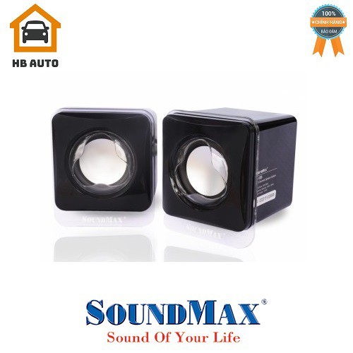 Loa vi tính Soundmax A-120 2.0 6W RMS Đen – Hàng chính hãng