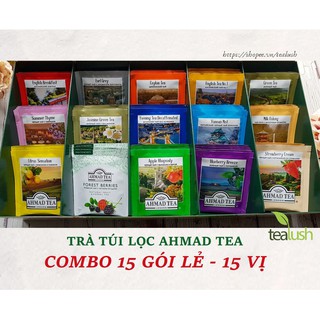 TRÀ TÚI LỌC AHMAD TEA [Combo 15 gói lẻ 15 vị]