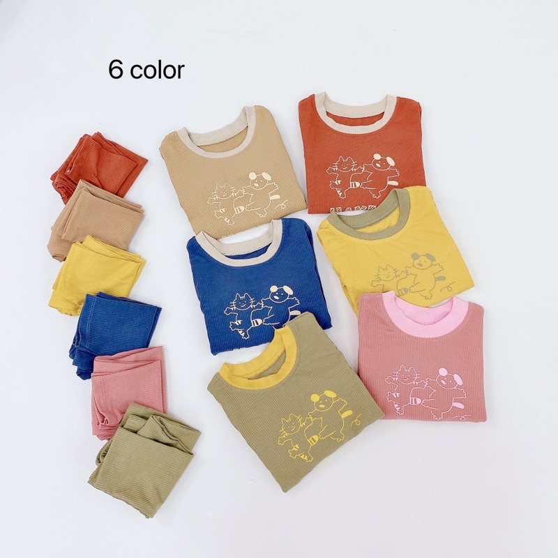 Bộ thun cotton PeeKaBoo co giãn mềm mại cực thích cho bé 6 tháng đến 3 tuổi