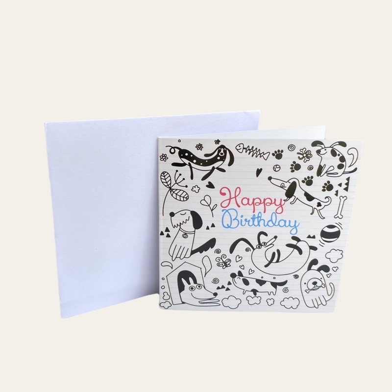 Thiệp chúc mừng sinh nhật có kèm bao thư (Kích thước: 8.5cm*8.5cm)