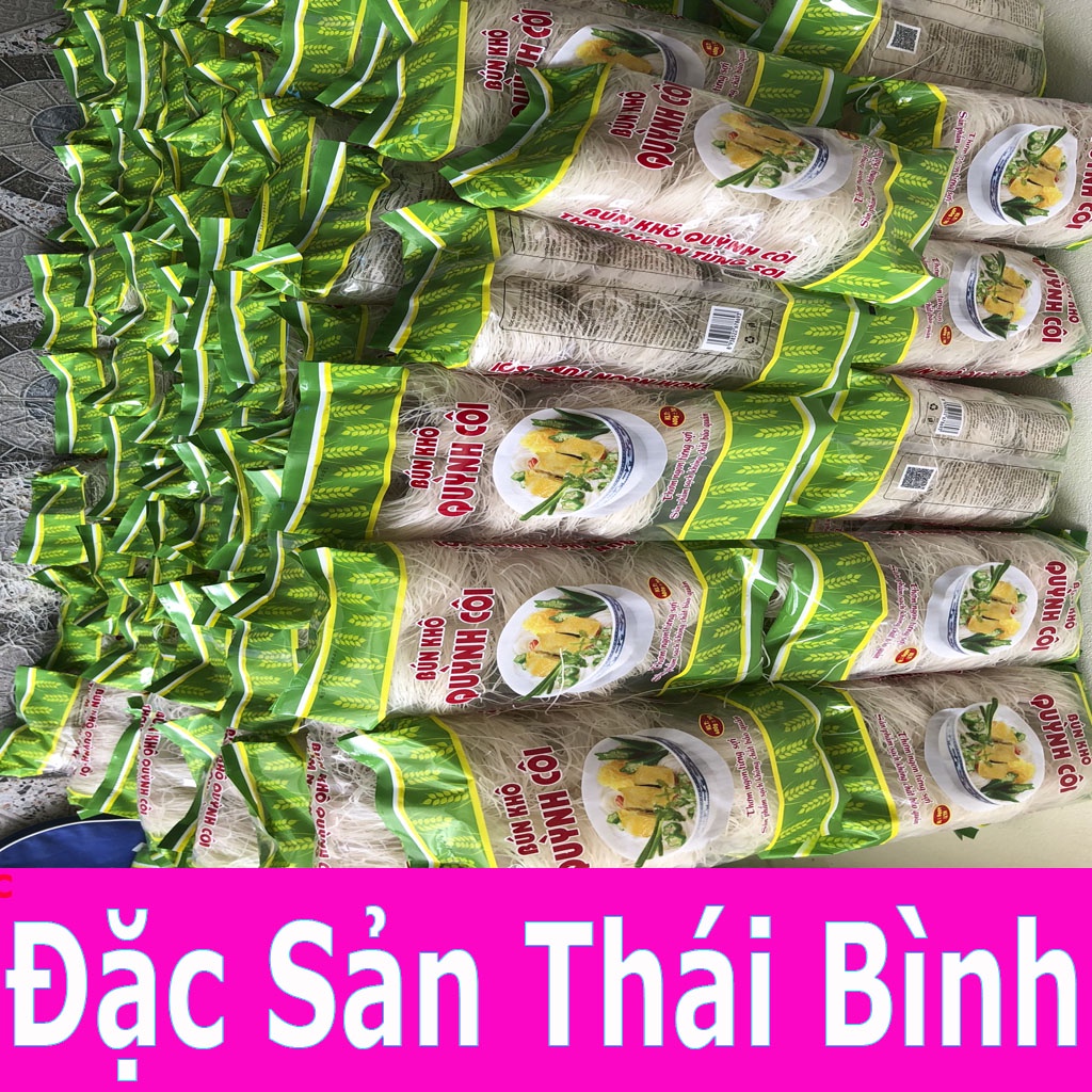 Bún Khô Quỳnh Côi -Bún Khô Dặc Sản Thái Bình Sợi To  Túi 500g- 1kg