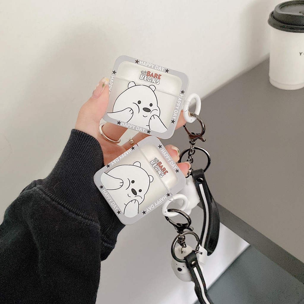 Vỏ Bảo Vệ Hộp Sạc Tai Nghe Airpods 1/2/pro 3 gen3 Bluetooth Bằng Silicon Mềm Hình Ba Chú Gấu Hoạt Hình