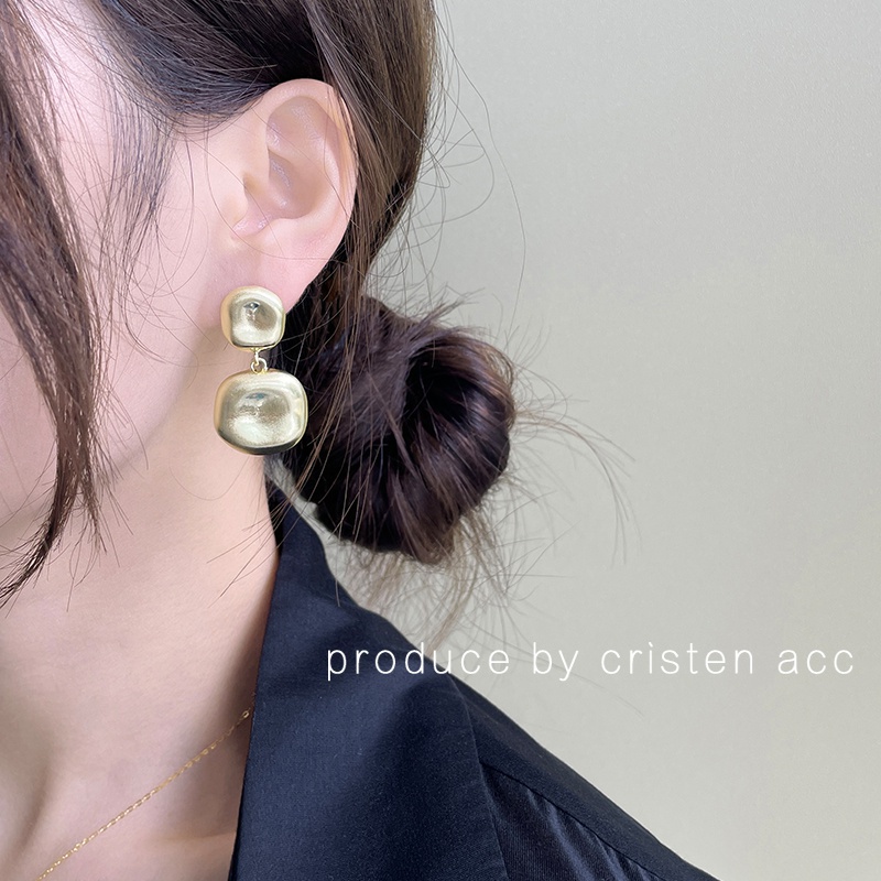 Bông Tai Kim Loại Thời Trang Hàn Quốc Dành Cho Nữ