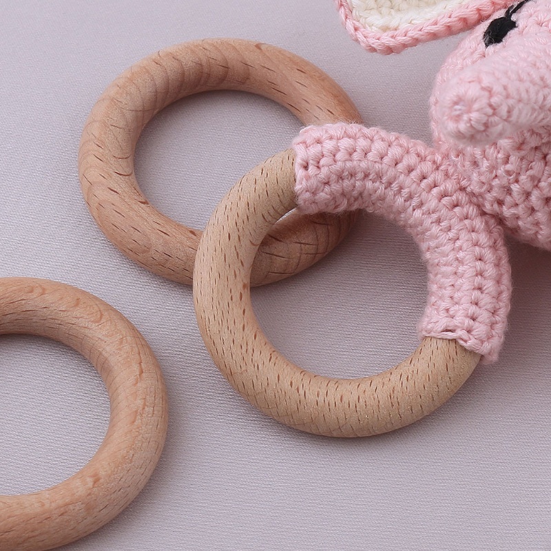 Đồ Chơi Lục Lạc Hình Động Vật Bằng Cotton Đan Móc Dễ Thương Cho Bé Sơ Sinh Mọc Răng