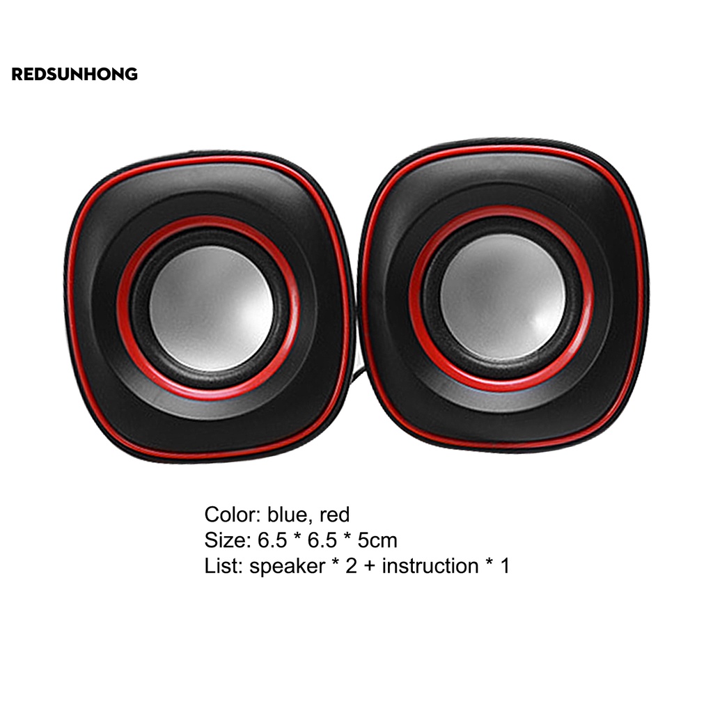 Loa Usb Mini Hai Màu Giắc Cắm 3.5mm Dành Cho Văn Phòng