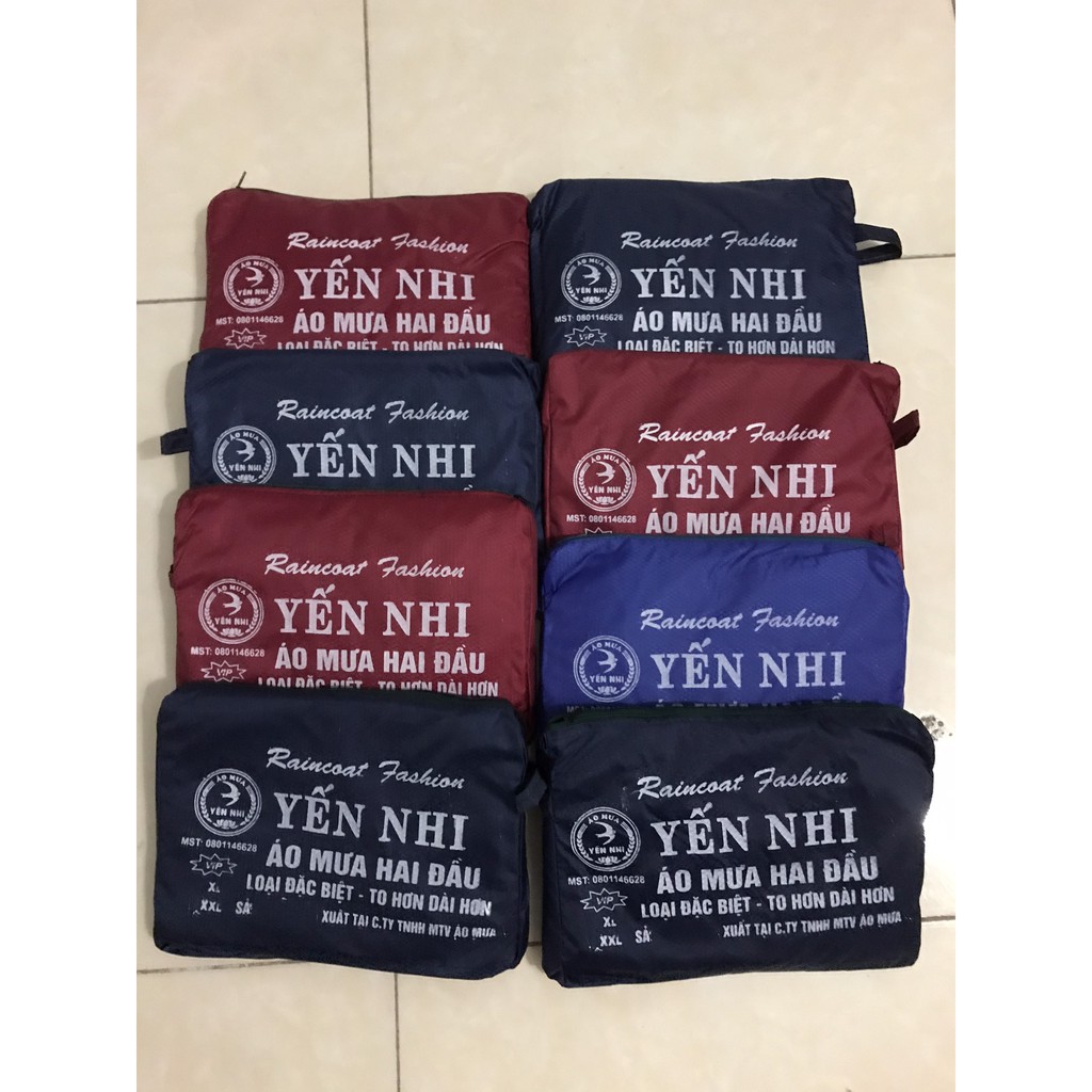 ÁO MƯA  2 đầu CÁNH DƠI YẾN NHI, Áo Mưa Vải Dù Xẻ Tà, Áo Mưa Đi Xe Máy 1m5 Vải Dù Tổ Ong Cao Cấp Chống Thấm Nước Cực Tốt