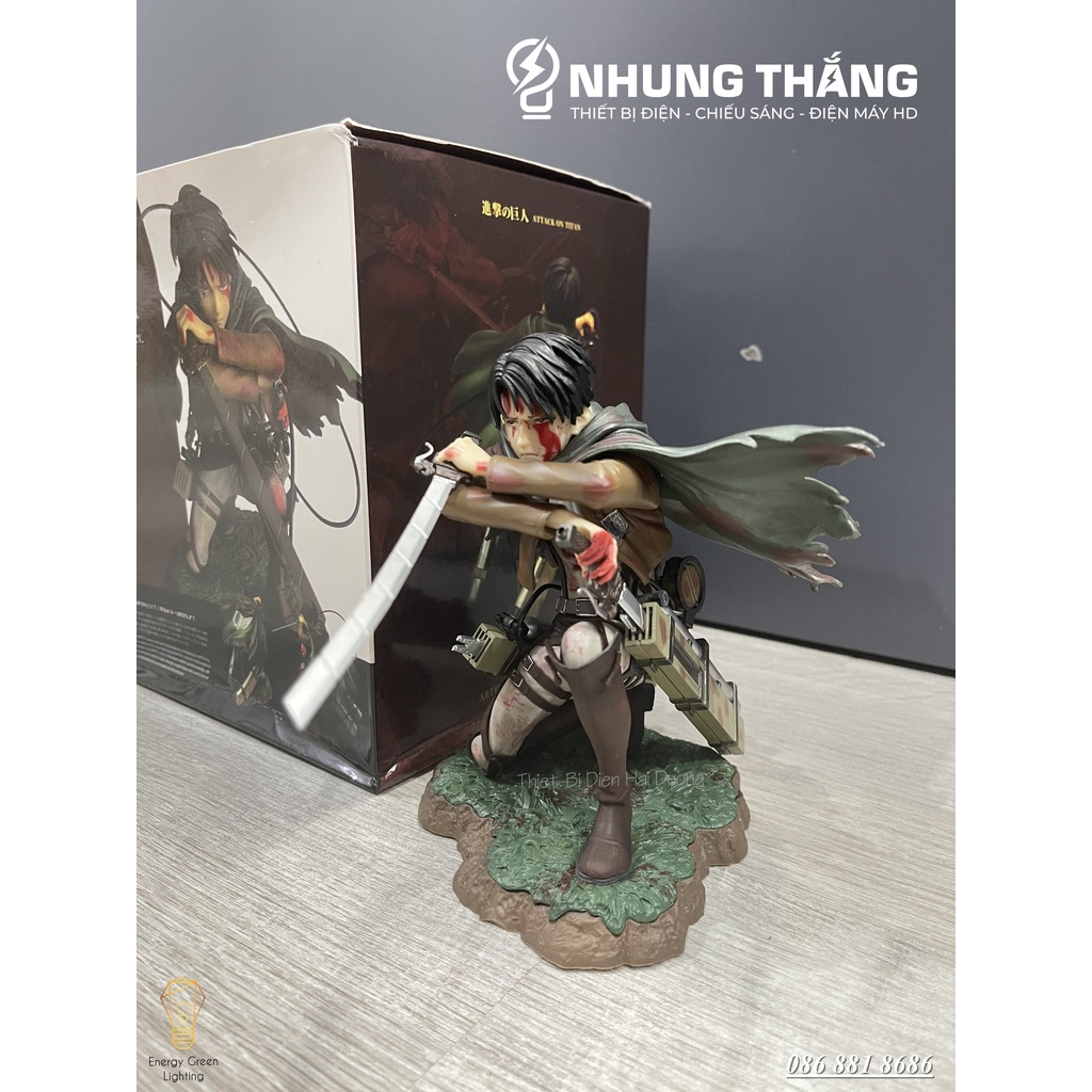 Mô Hình Nhân Vật Levi Ackerman - Trong Phim Attack On Titan - Cao 18cm - Trang Trí Bàn Làm Việc