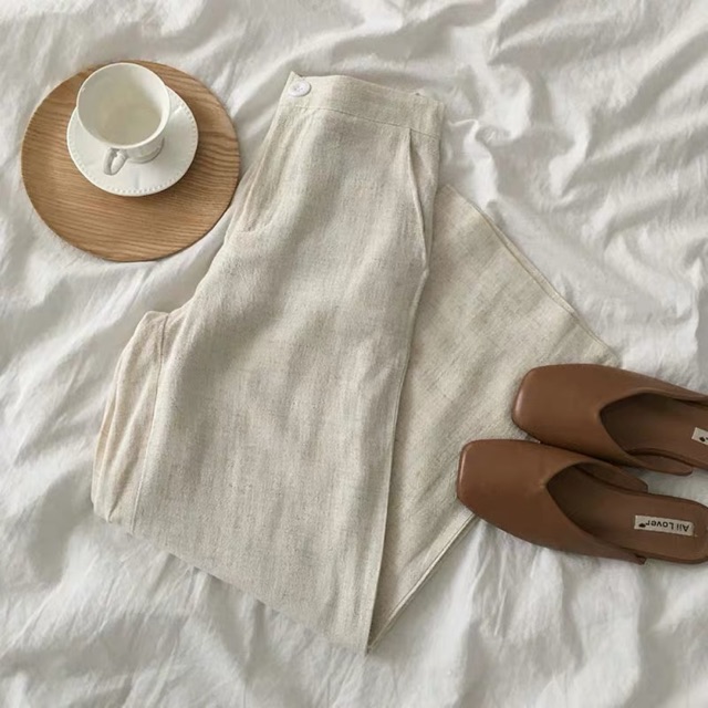 Quần linen dài_dáng suông