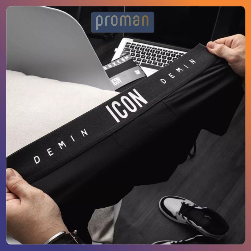 Quần Lót Nam Boxer ICON DEMIN Cotton - Sịp Đùi Nam Cotton Mềm Mịn Co Giãn 4 Chiều SI02 - PROMAN