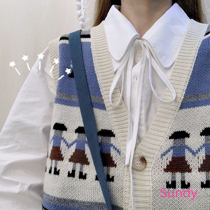 Áo Len Không Tay Dáng Rộng Thời Trang Mùa Đông Cho Nữ