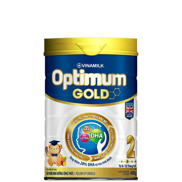 Sữa bột Optimum Gold 2: Hộp thiếc 400gram