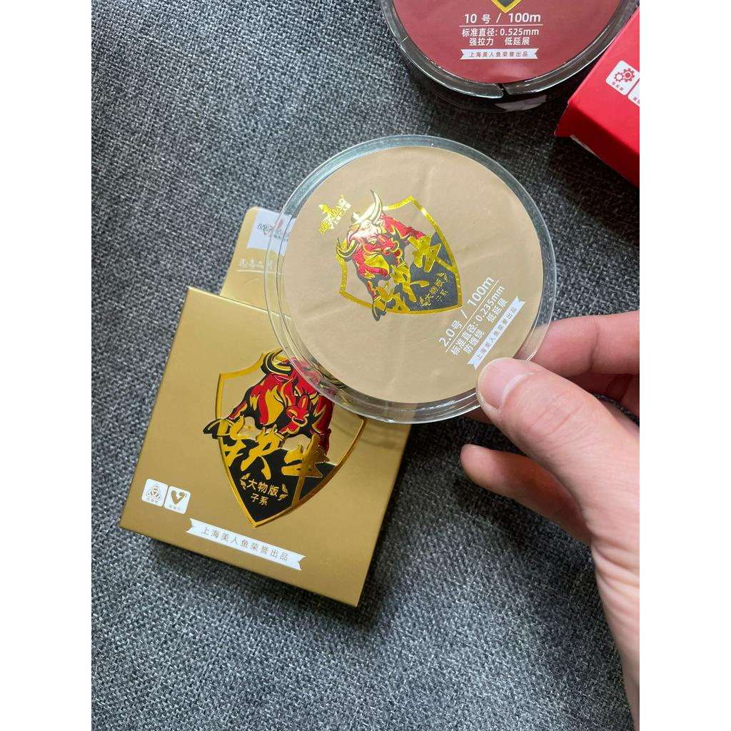 Cước trục, thẻo Thiết Ngưu cuộn 100m chính hãng. Dây câu cá săn hàng. Tải trọng lớn, bền dai. Đồ Câu Hoàng Nam