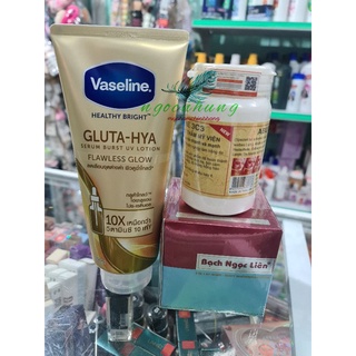 Combo kem Bạch Ngọc Liên và Vaseline ngày cộng 3C3 vàng