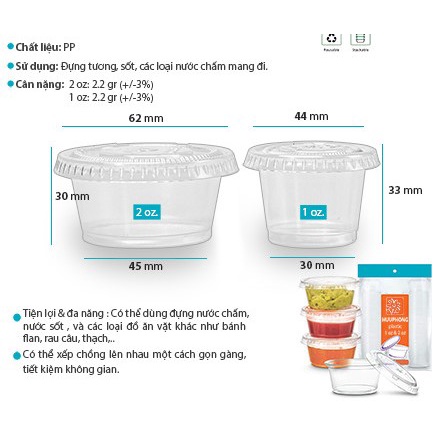 HỦ nước chấm 2 oz giá sỉ
