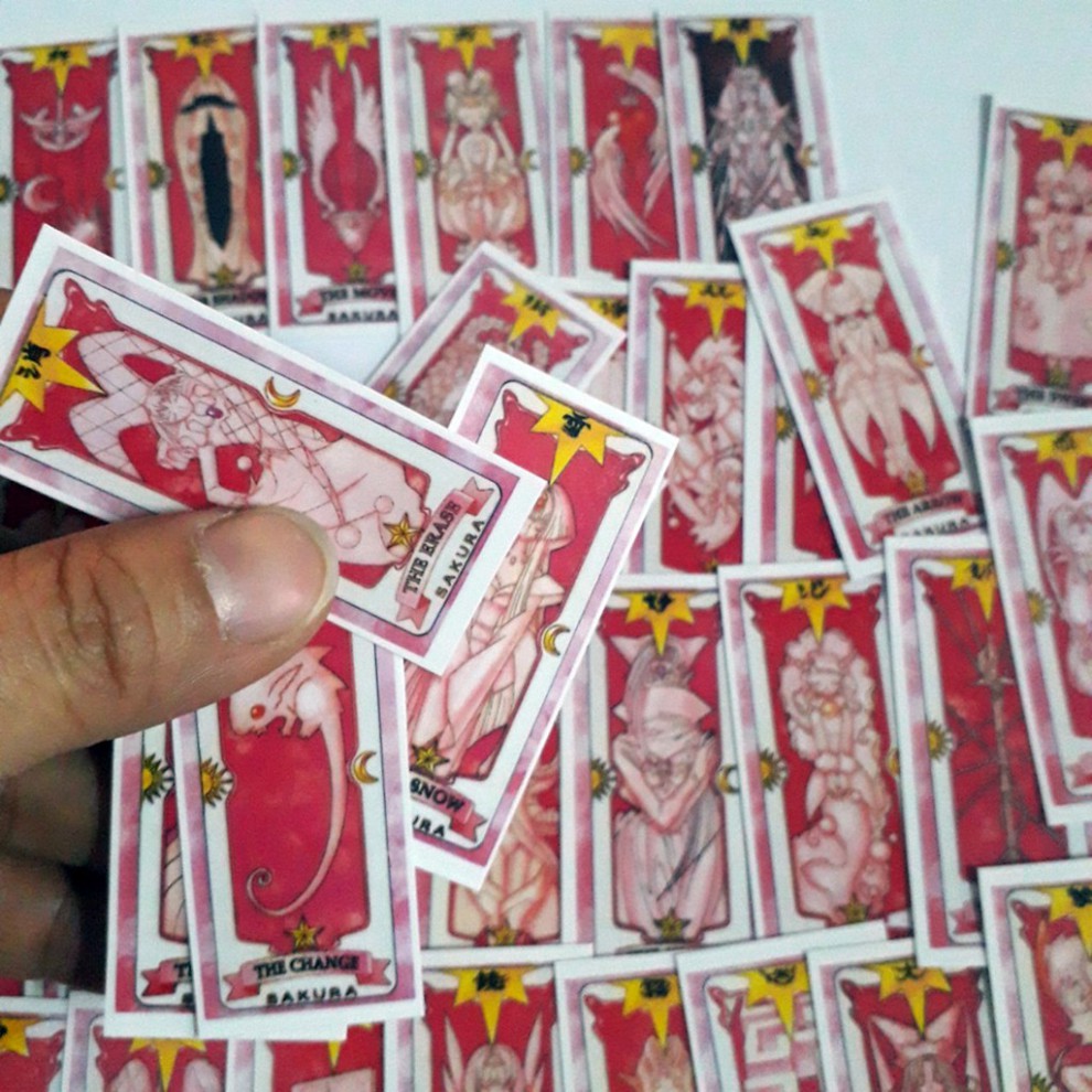 Bộ 54 sticker lá bài clow SAKURA