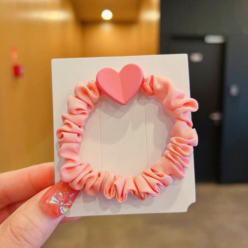 Dây Cột Tóc Hình Trái Tim Dễ Thương Ngọt Ngào Cho Nữ