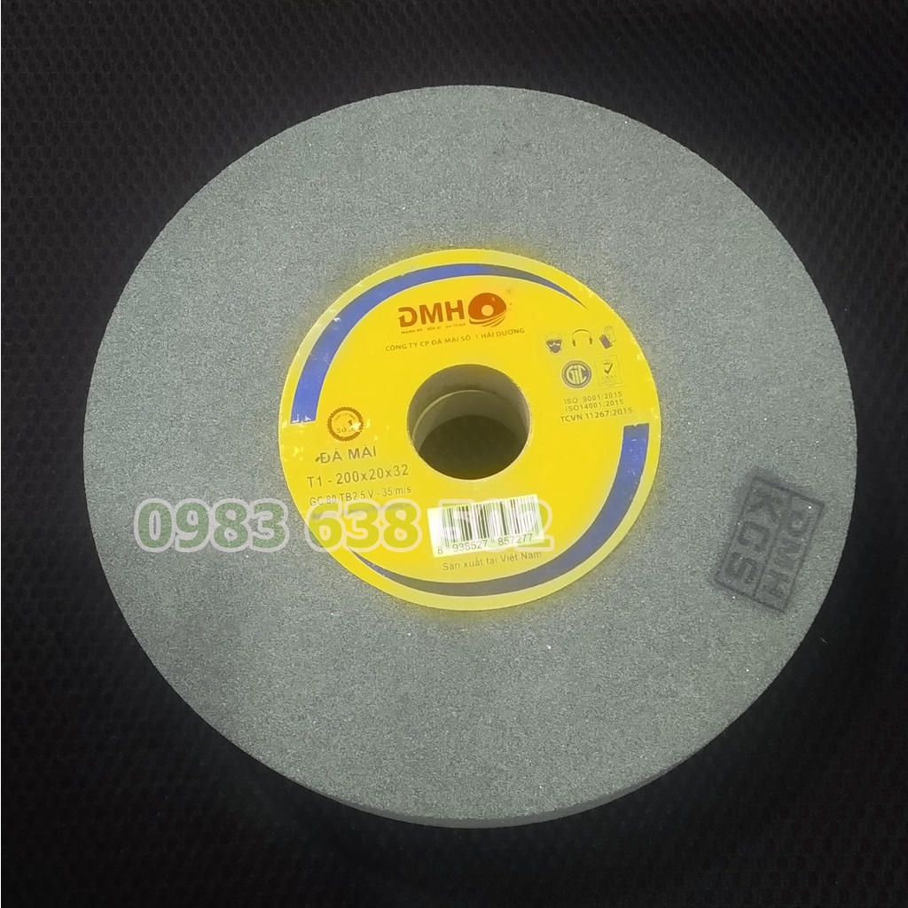 Đá mài 200x20x32 hợp kim Hải Dương 200mm trục 32mm siêu mịn lắp máy mài 2 đá mài tinh