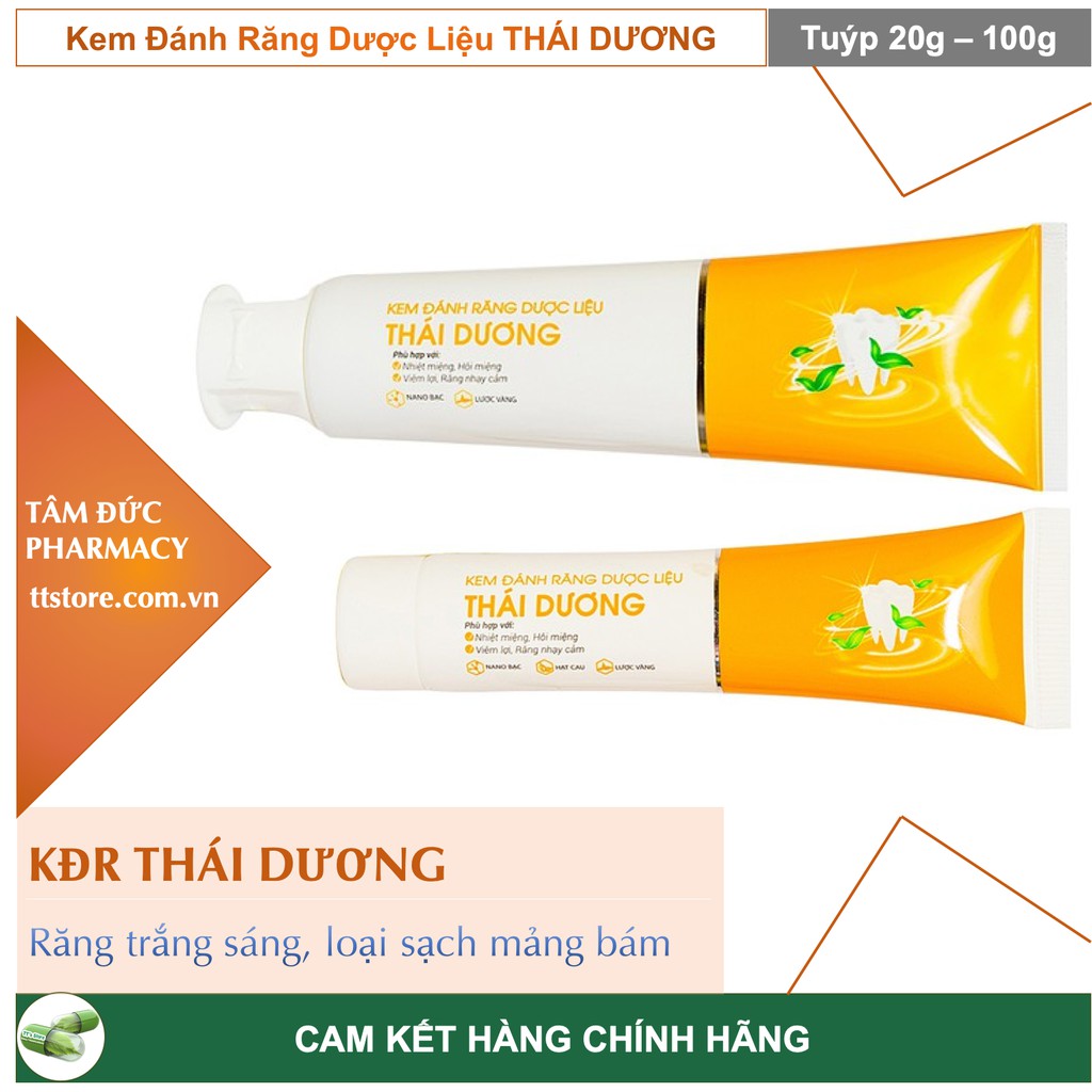 Kem Đánh Răng Dược Liệu THÁI DƯƠNG - Tuýp 20g - 100g