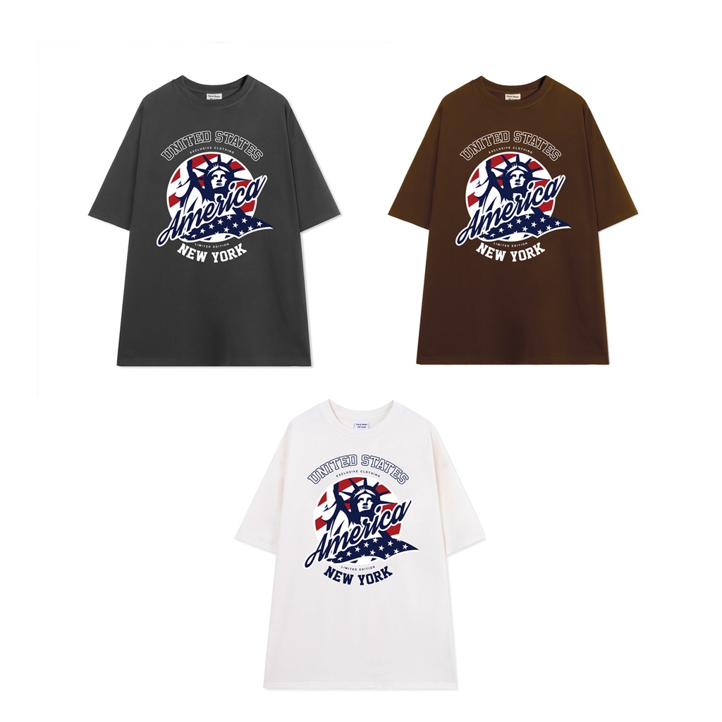 ÁO THUN FF FORM RỘNG AMERICA TEE, VẢI THUN 2 CHIỀU COTTON 250GSM