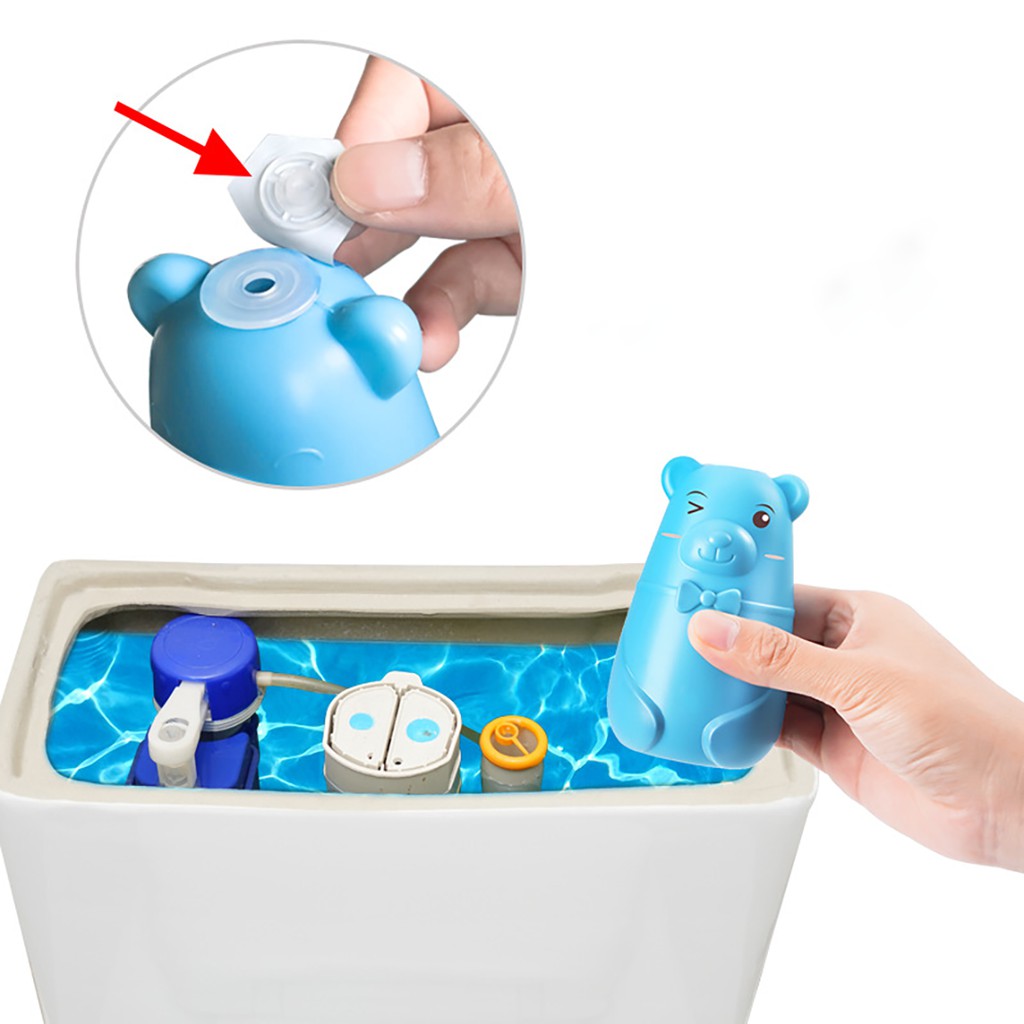Lọ thả bồn cầu diệt khuẩn khử mùi hình gấu chai thả toilet thơm hương