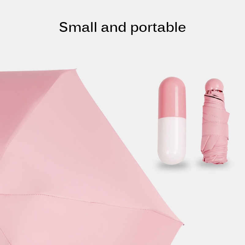 [huite]Mini Pocket Compact Umbrella Sun Anti UV 5 Folding Rain Windproof Umbrella