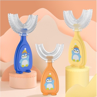 Bàn chải đánh răng cho bé chữ U bằng silicon mềm mại cho bé từ 2 đến 14 tuổi