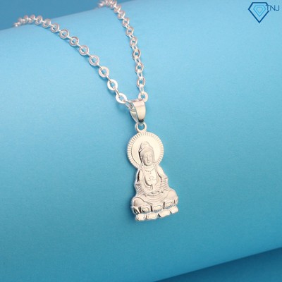 Dây chuyền bạc Quan Thế Âm Bồ Tát cho bé DCT0030 Trang Sức TNJ