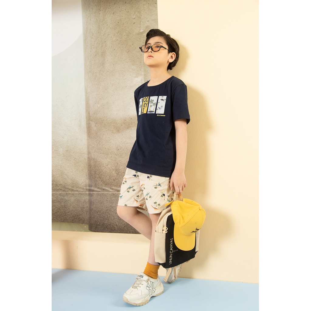 Bộ quần áo thun JOOKYLI bé trai xanh than 94B0524