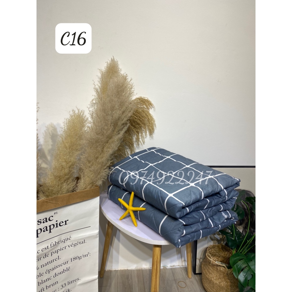 Chăn  cotton 100% drap giường chính hãng mềm, mát, mịn, không xù lông, không phai màu