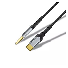 Jack Chuyển Wiwu AUX Stereo Cable 3.5mm To USB- C YP03 Chất Liệu Hợp Kim Nhôm Chất Lượng Cao, Bền Bỉ - Hàng Chính Hãng