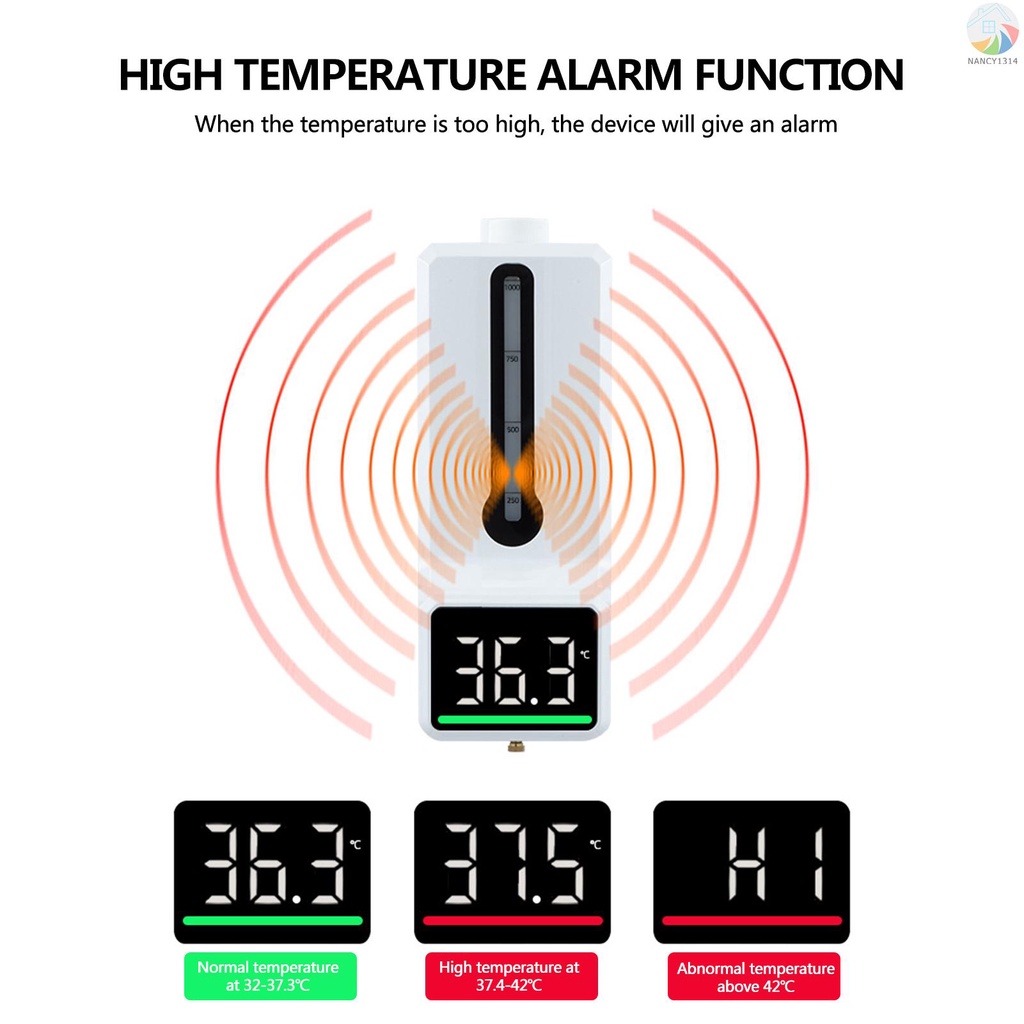 Mới Bình Đựng Xà Phòng Rửa Tay Gắn Tường Có Nhiệt Kế Q7X