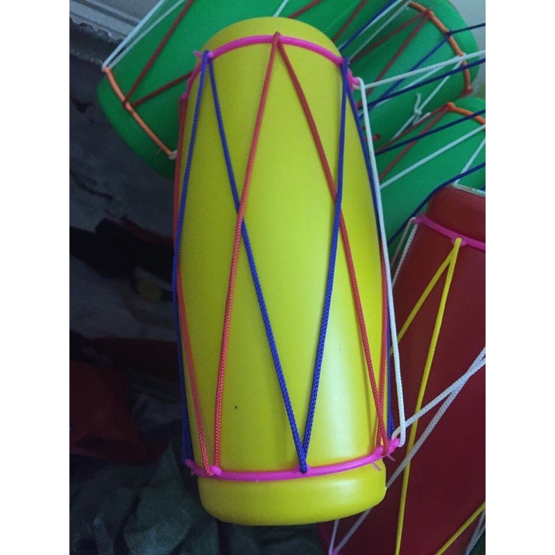 Trống cơm đồ chơi nhạc cụ, màu vàng