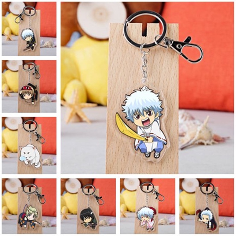 Móc Khóa Hình Nhân Vật Hoạt Hình Gintama Bằng Acrylic